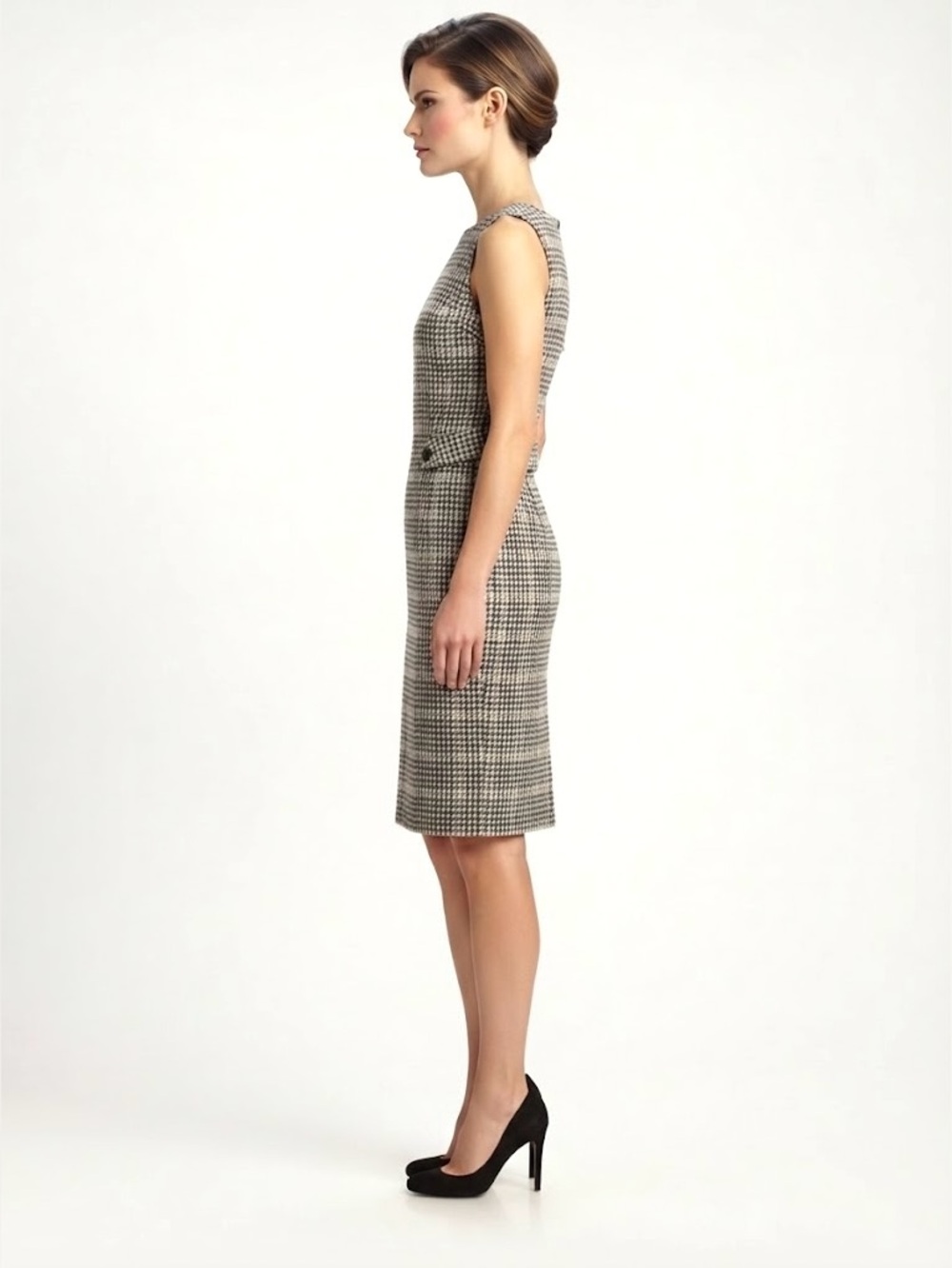 J. Crew Vintage Checked Houndstooth Wool Belted Dress